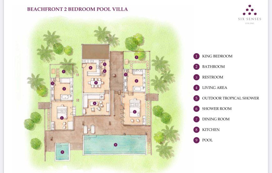 Beachfront Pool Villa 2-3 Bedroom